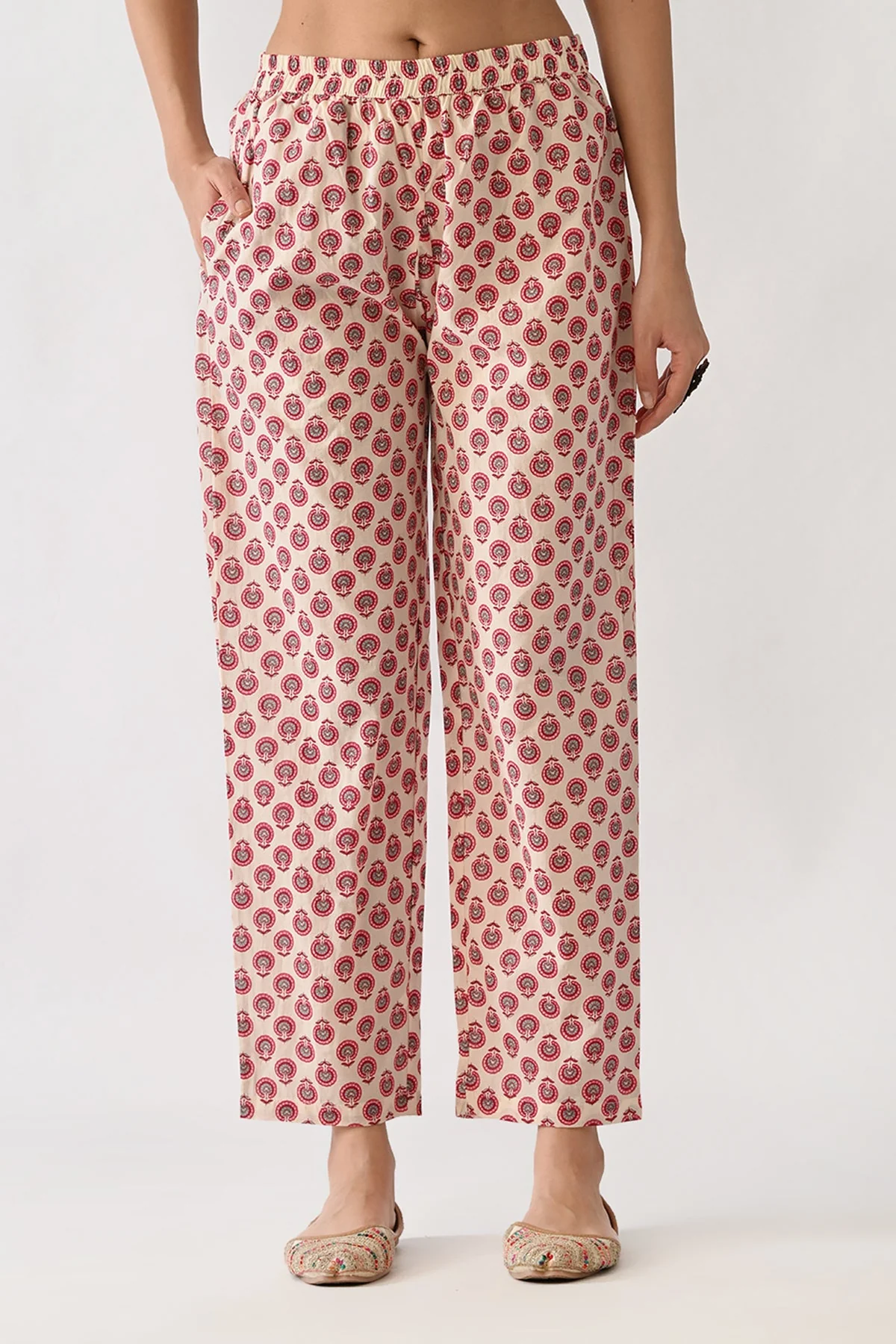 Pink Printed Kurta 2 Pcs Set - Image 6