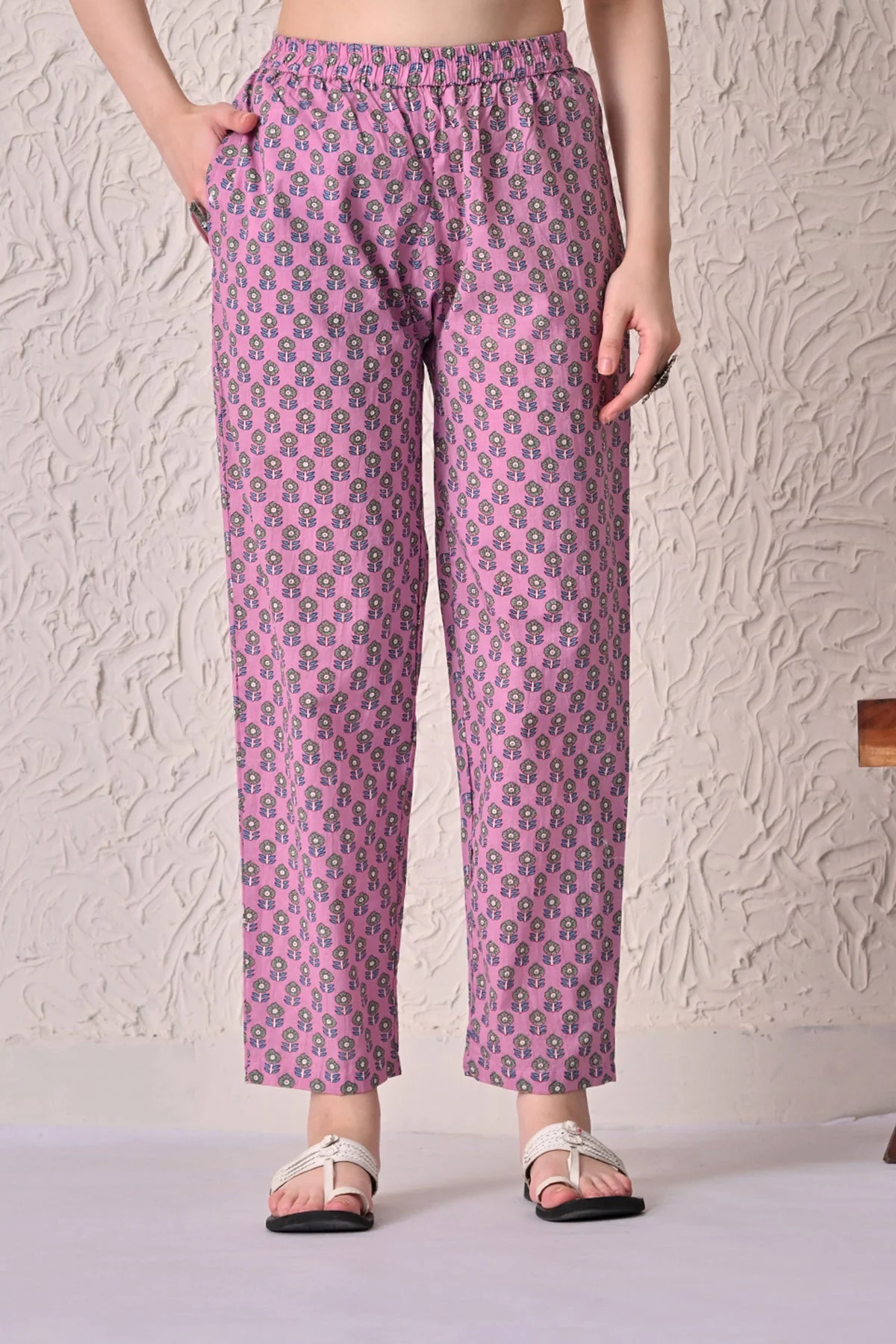 Pink Printed Kurta 2 Pcs Set - Image 6