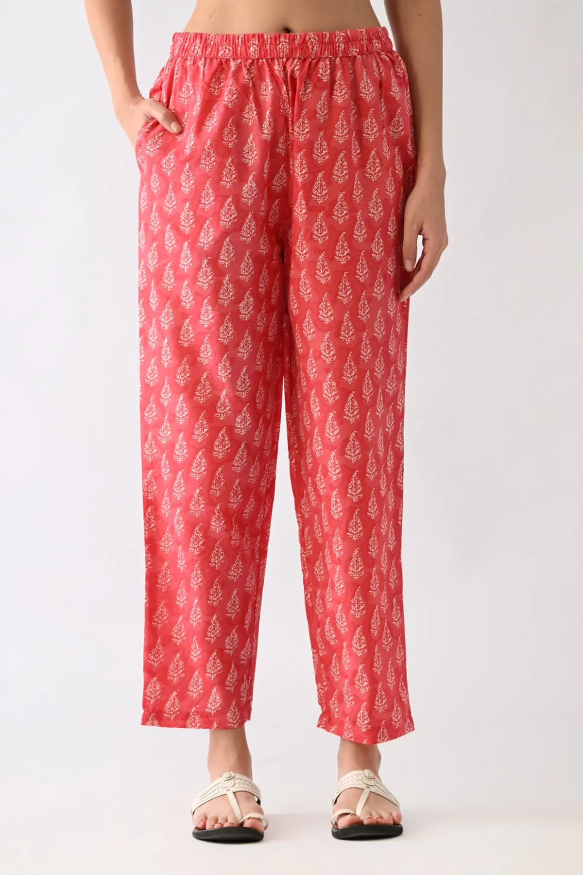 Pink Printed Kurta 3 Pcs Set - Image 7