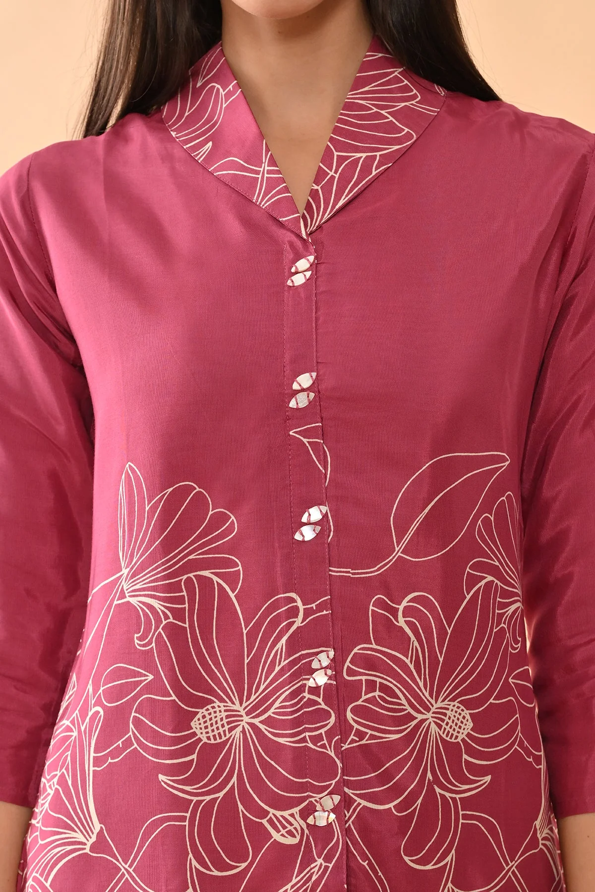Pink Printed straight Top - Image 5