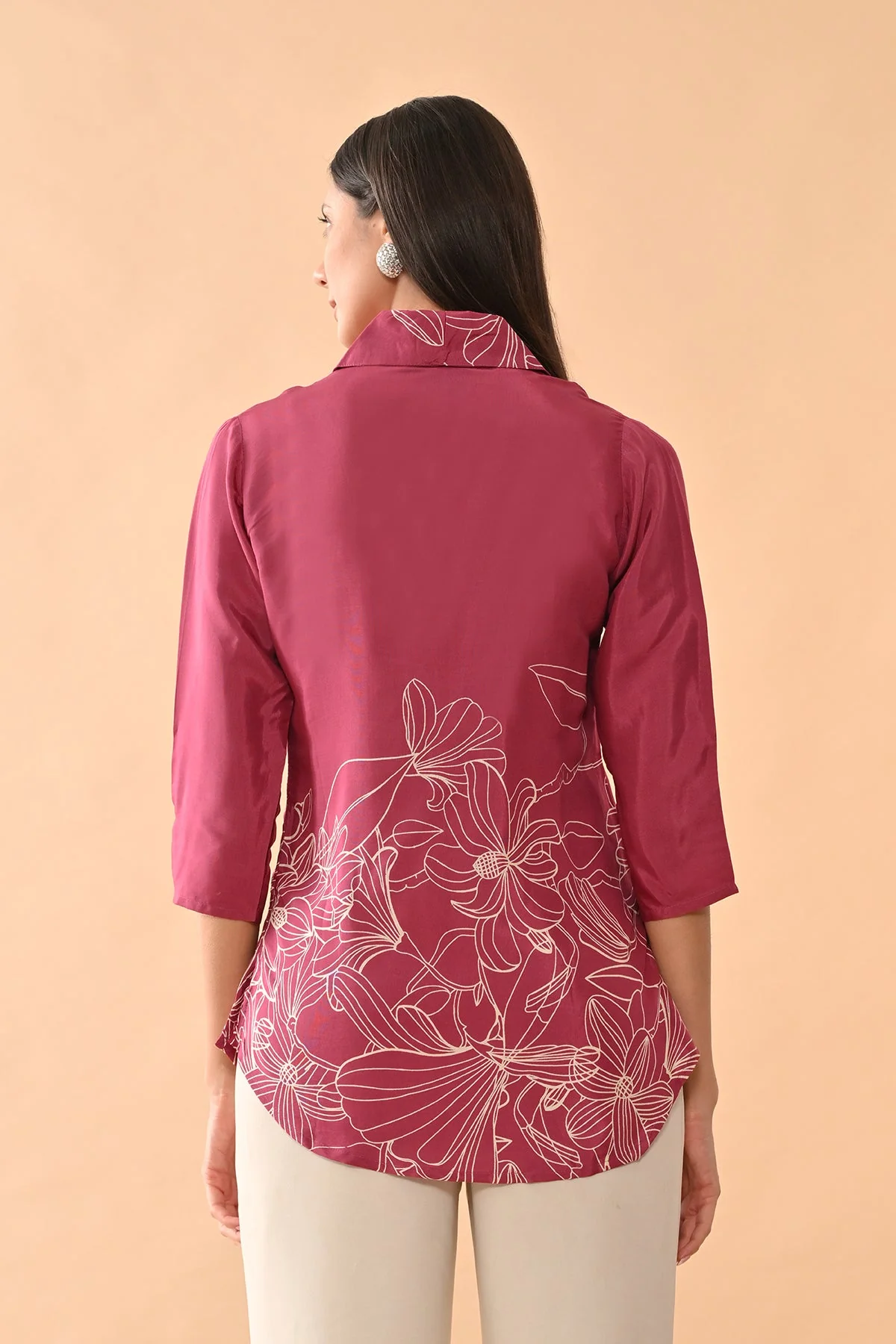 Pink Printed straight Top - Image 6