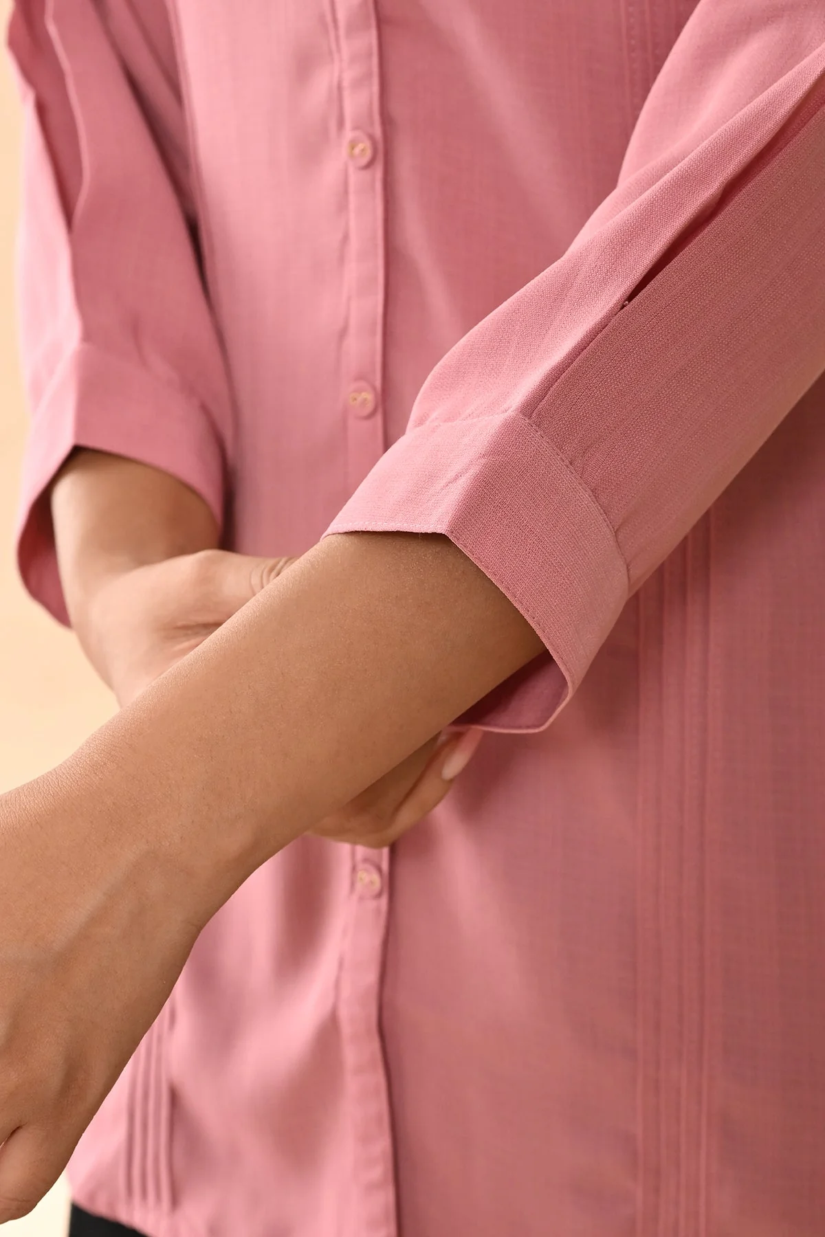 Pink Solid Straight Top - Image 7