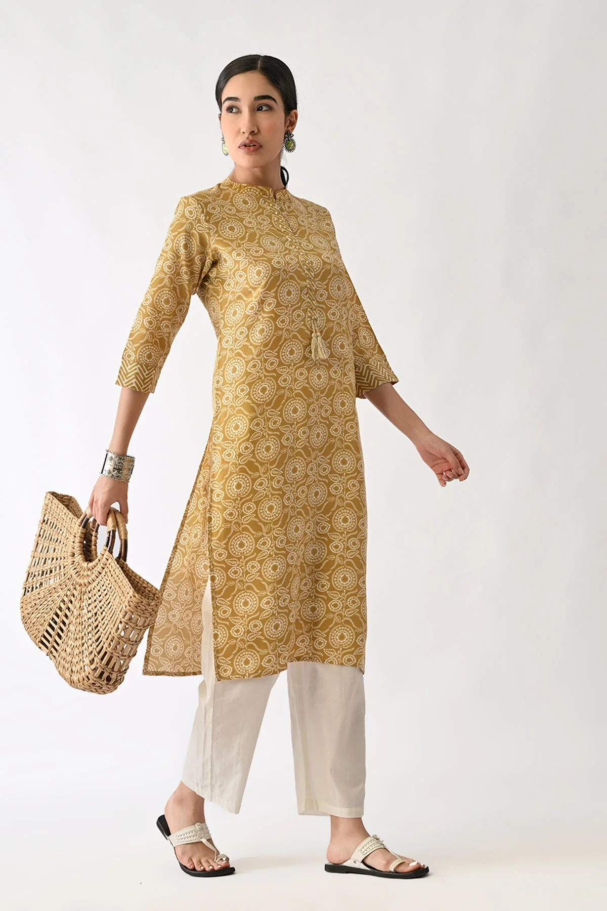 Pista Green Printed Kurta - Image 3