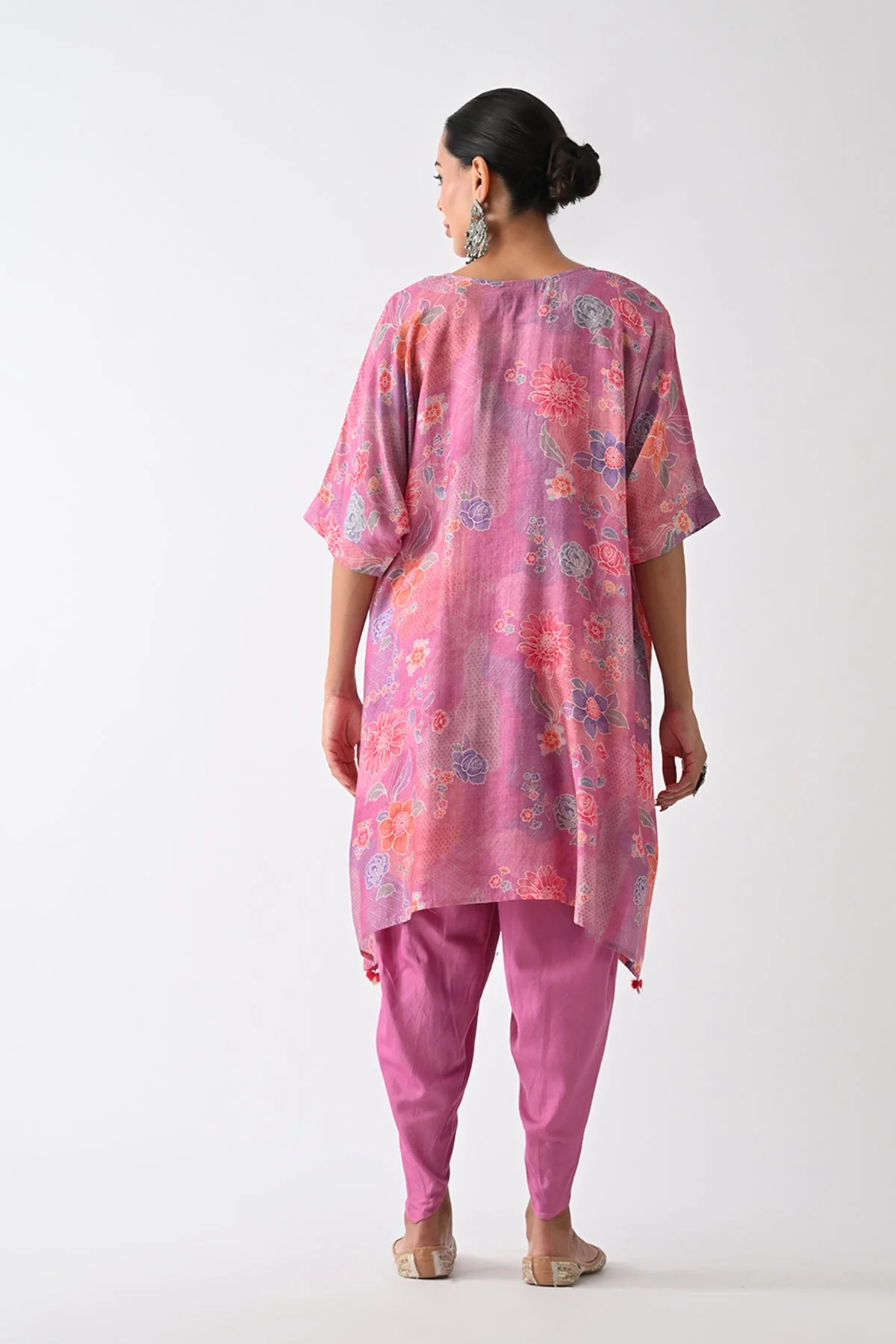 Purple Printed Kaftan 3 Pcs Set - Image 5