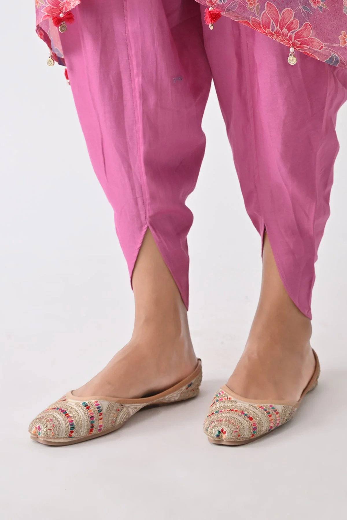 Purple Printed Kaftan 3 Pcs Set - Image 8