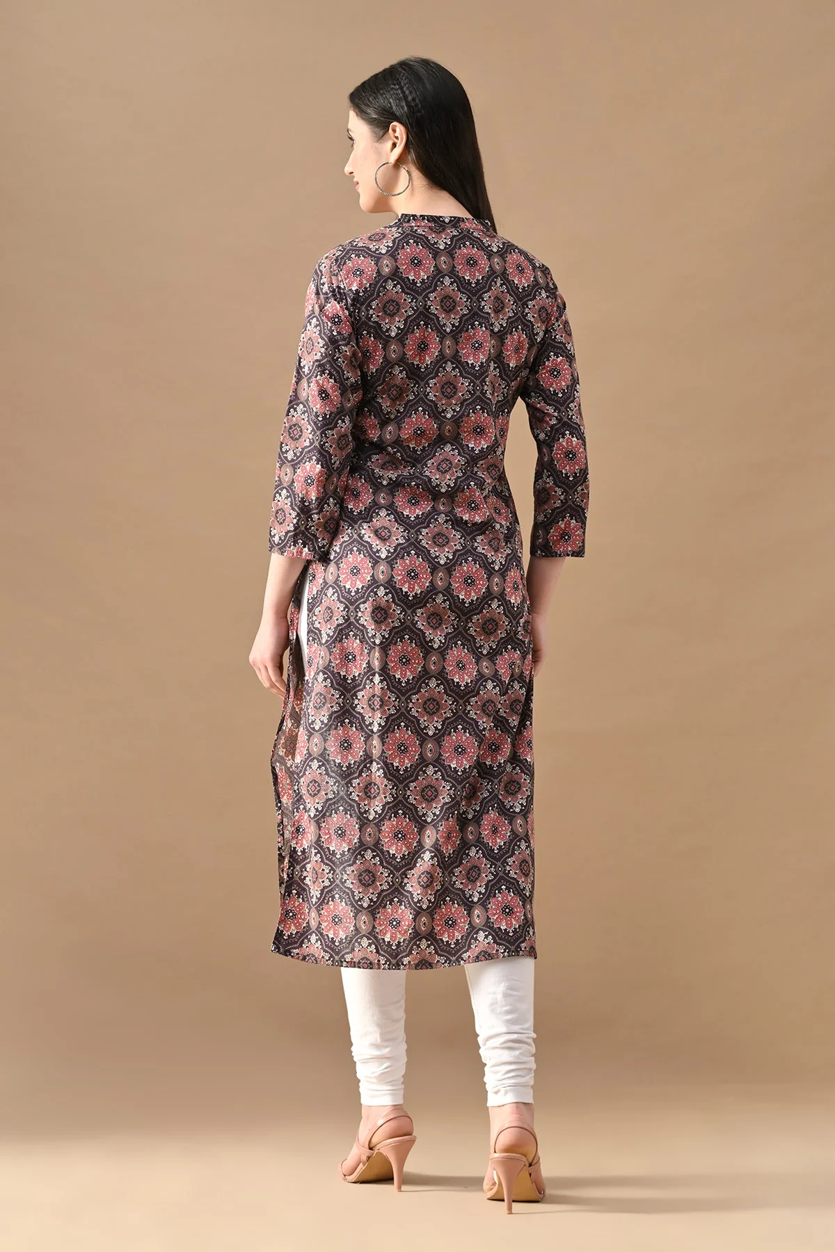 Purple Printed Kurta - Image 5