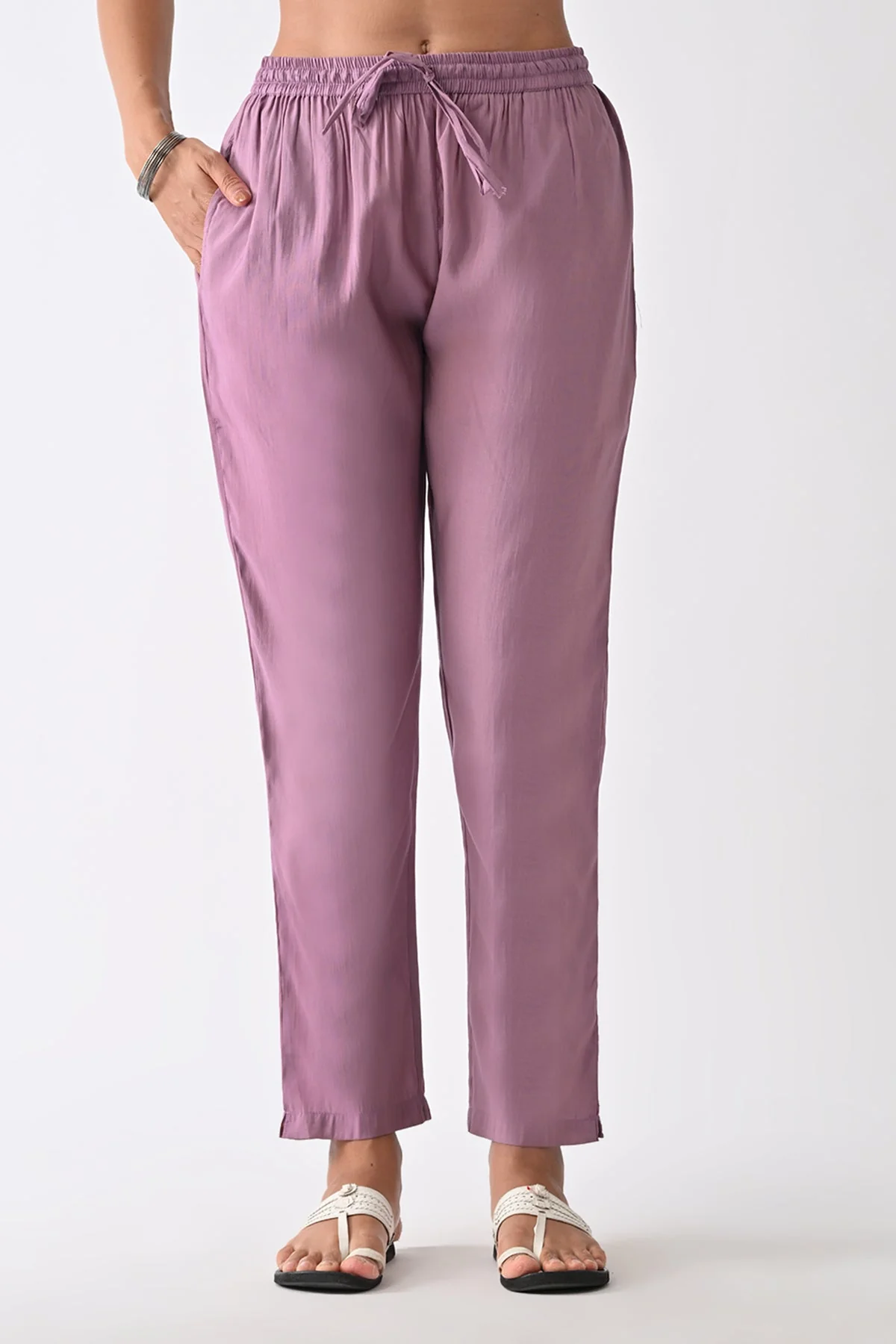 Purple Printed Kurta 3 Pcs Set - Image 7