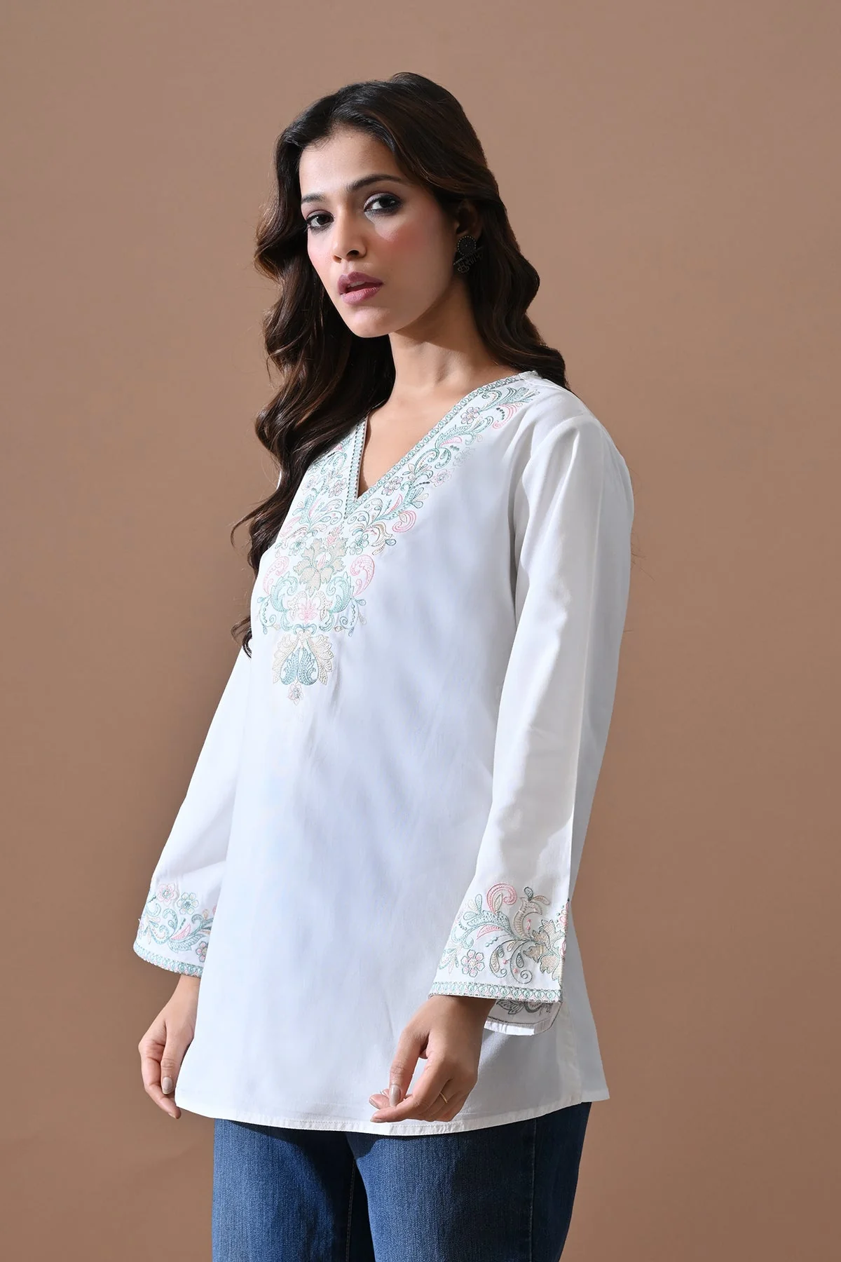 White Embroidered Top - Image 3