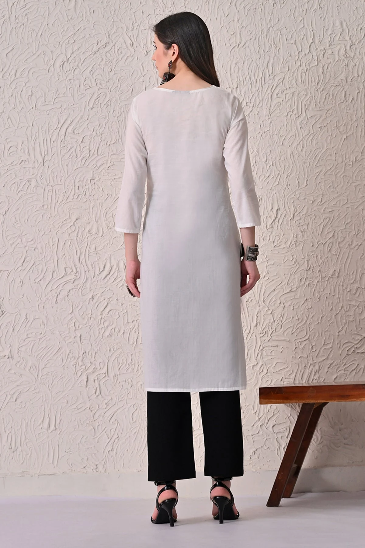 White Pintex Kurta - Image 5