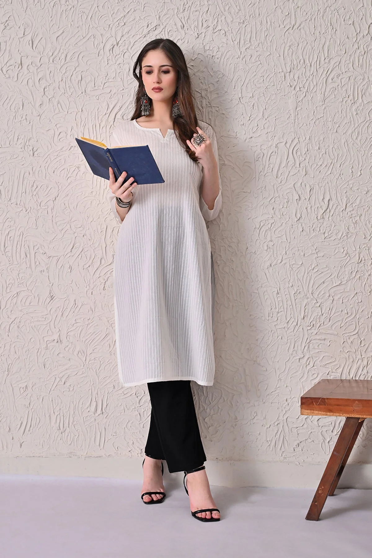 White Pintex Kurta - Image 6