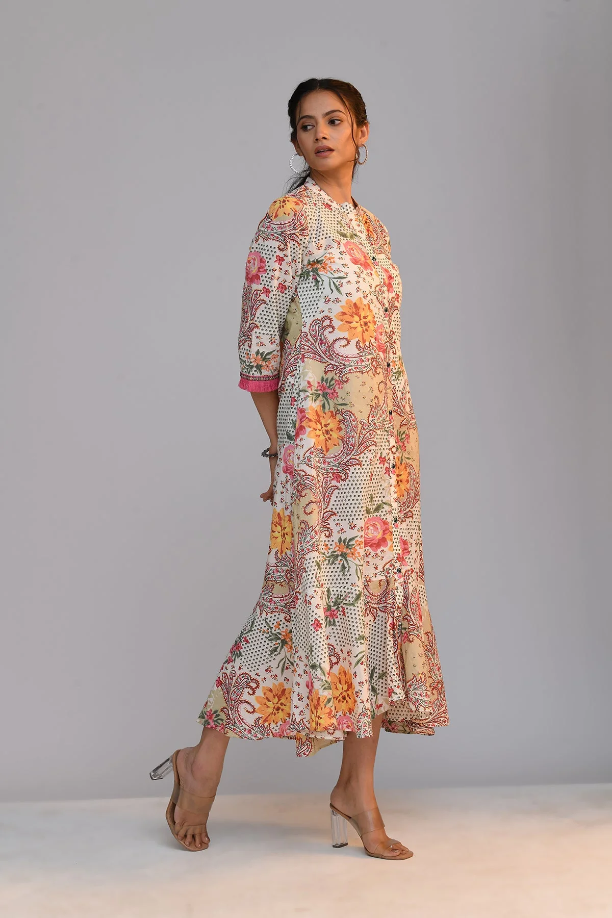 White Printed Dress - Image 4