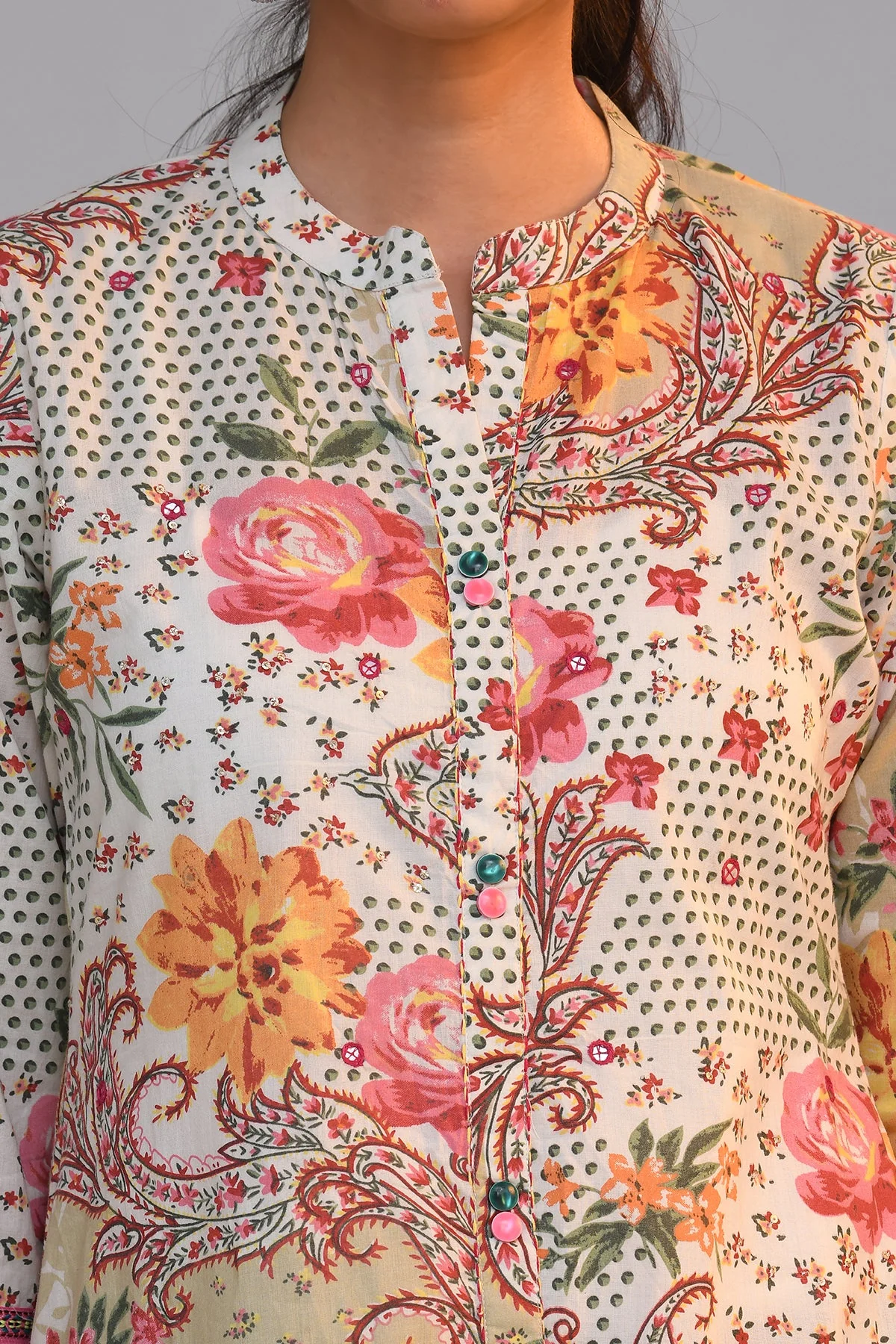 White Printed Dress - Image 5
