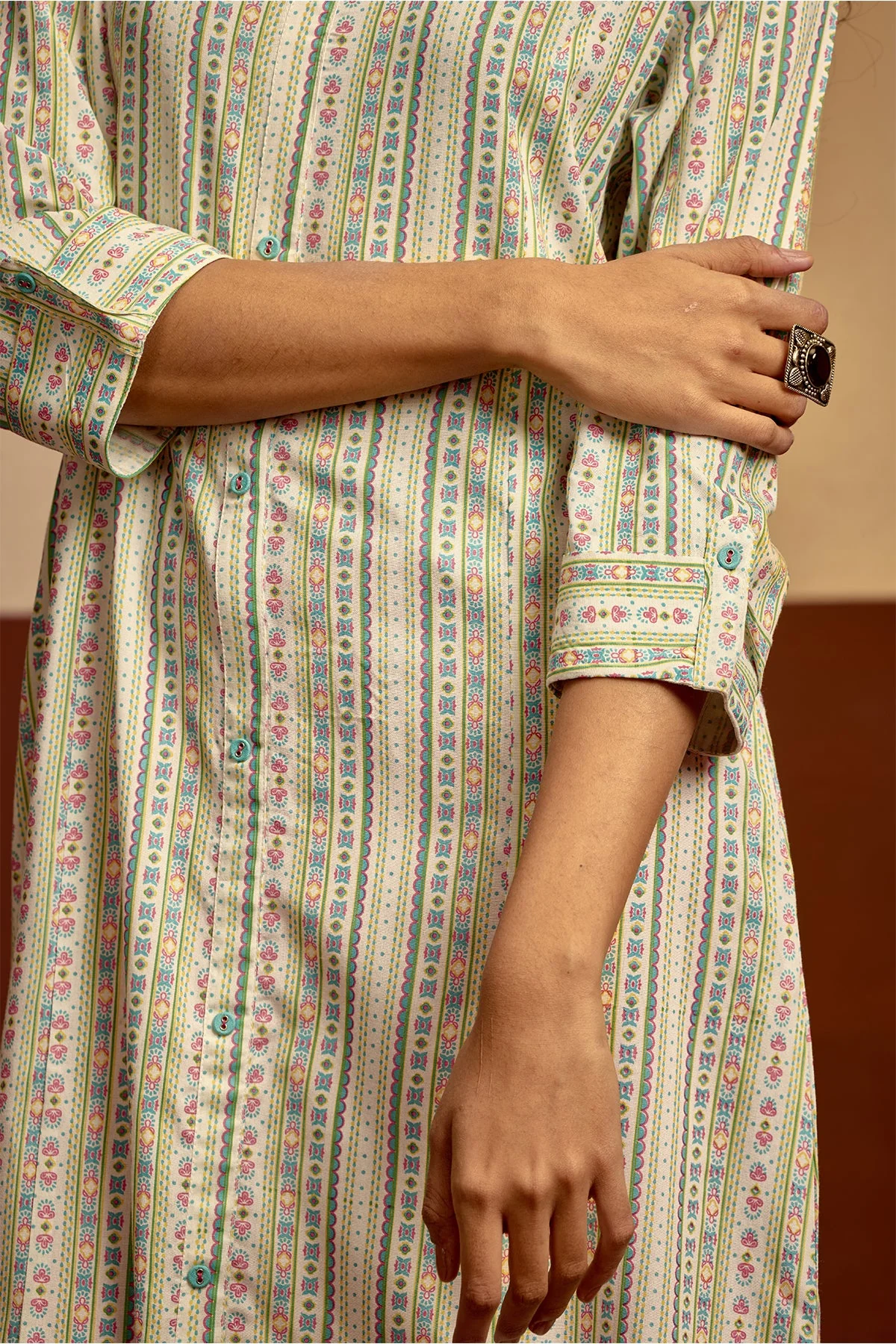 White Printed Kurta - Image 4