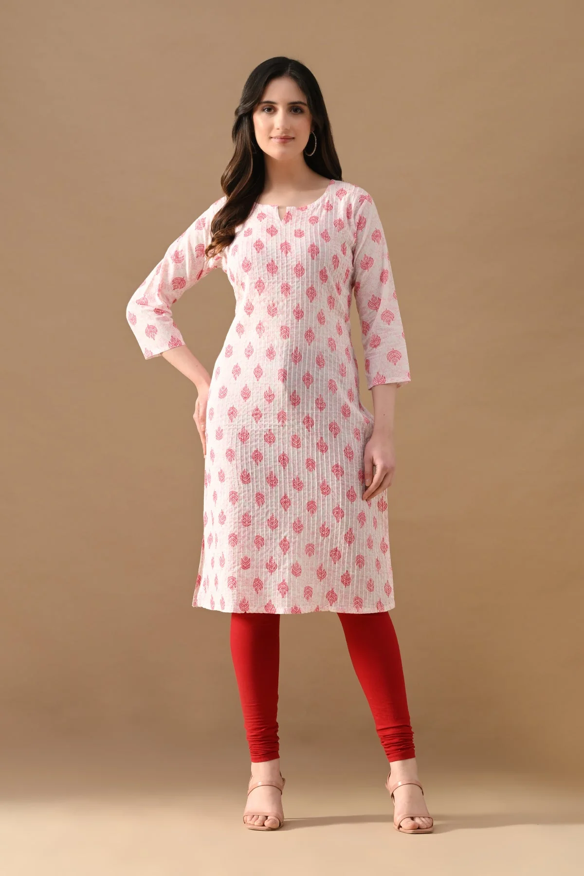 White Printed Kurta