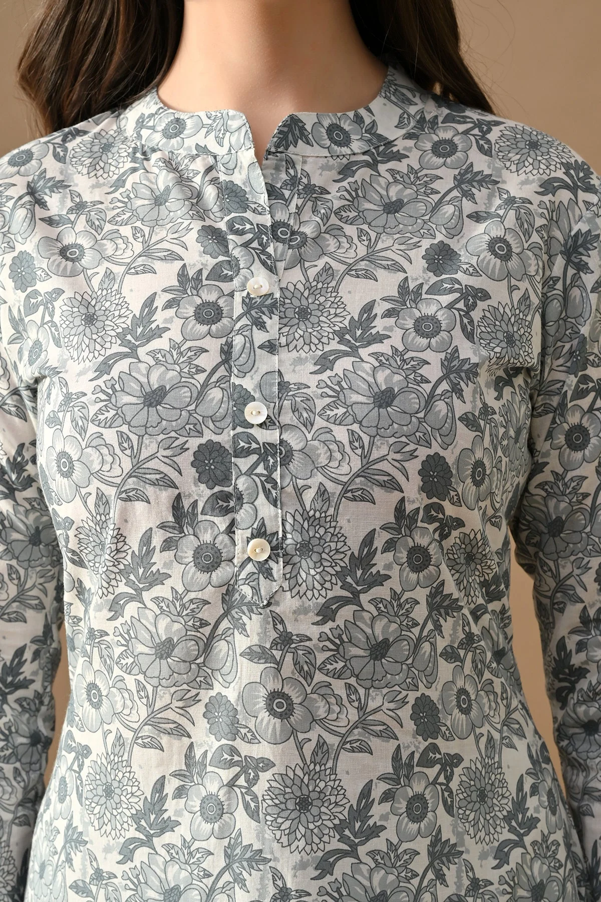 White Printed Kurta - Image 4