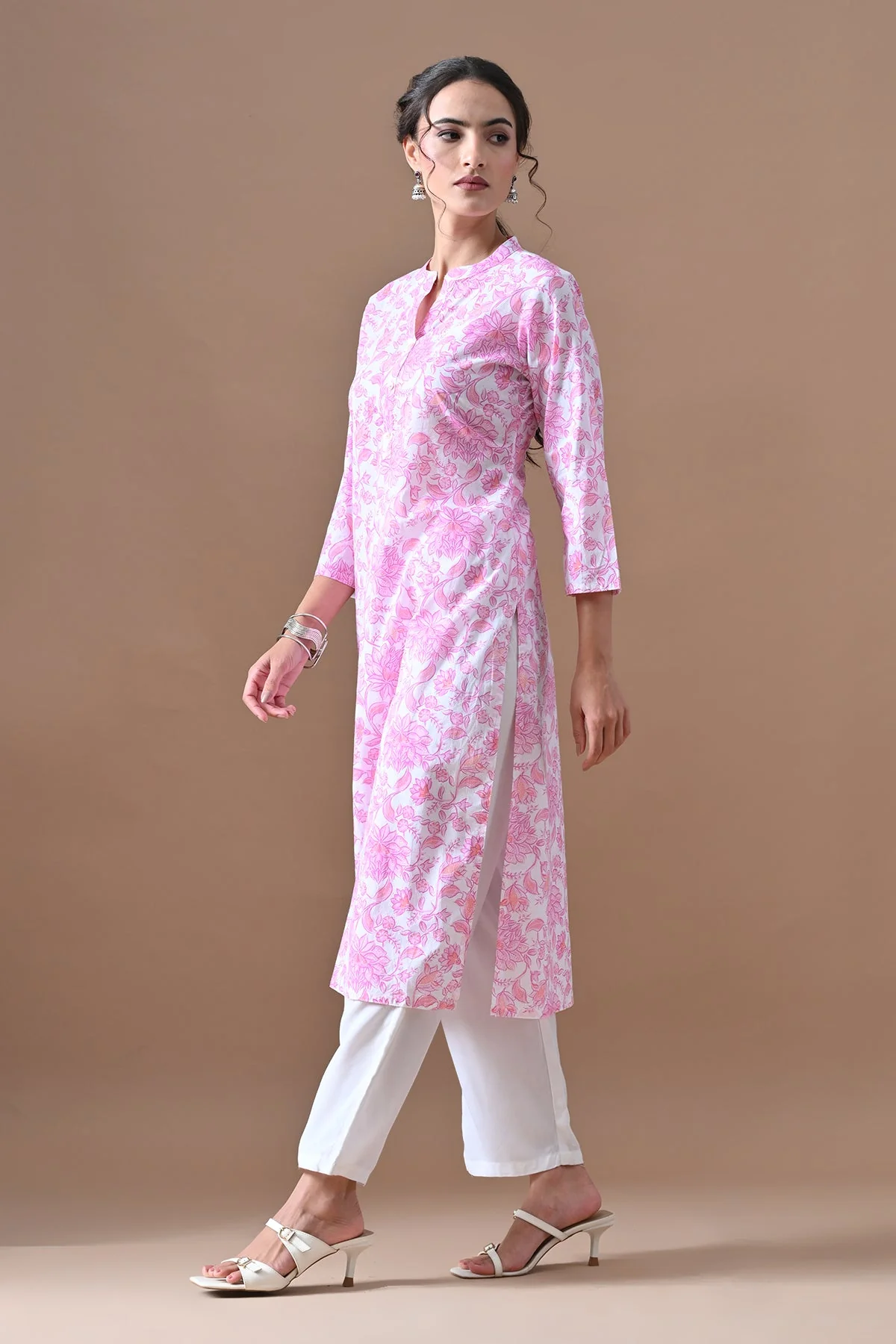 White Printed Kurta - Image 2