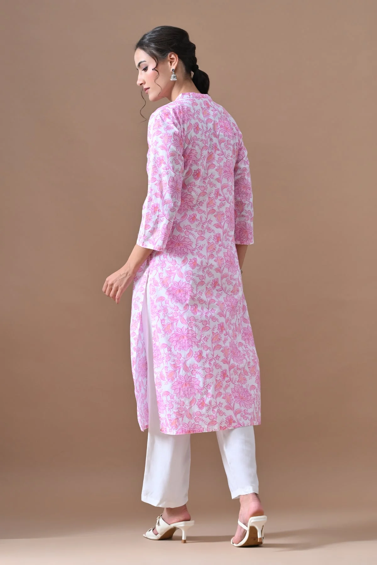 White Printed Kurta - Image 5