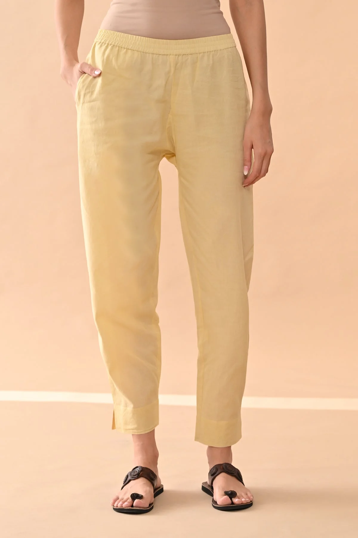 Yellow Embroidered Kurta 3 Pcs Set - Image 7