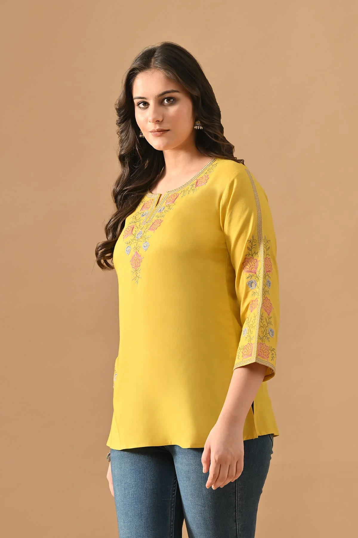 Yellow Embroidered Top - Image 2