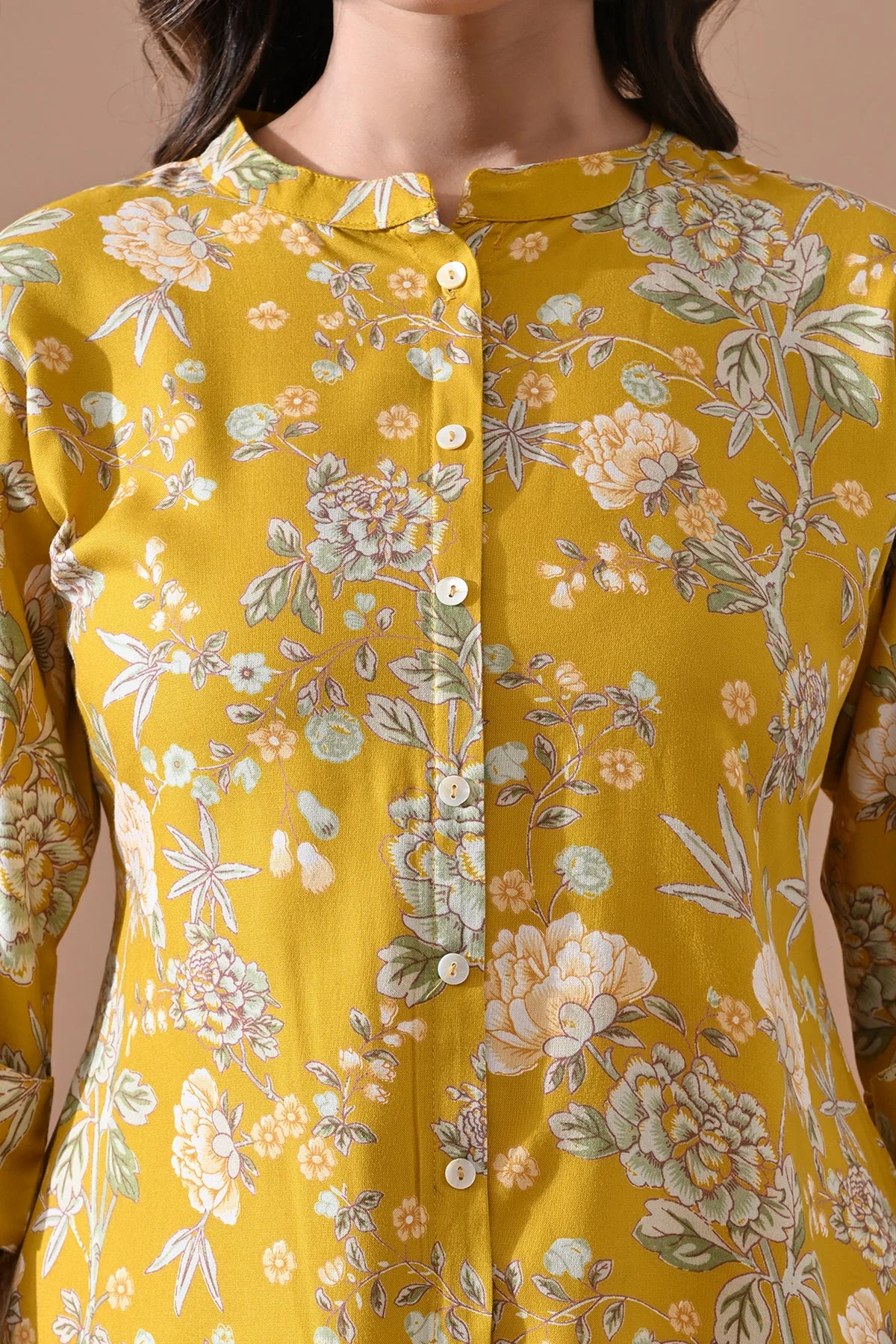 Yellow Floral Printed Top - Image 4