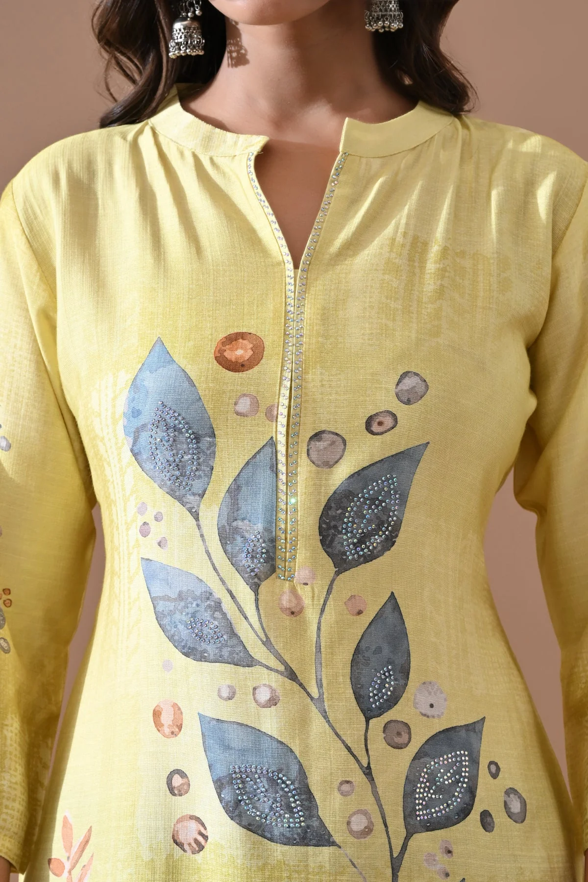 Yellow Printed Kurta - Image 5