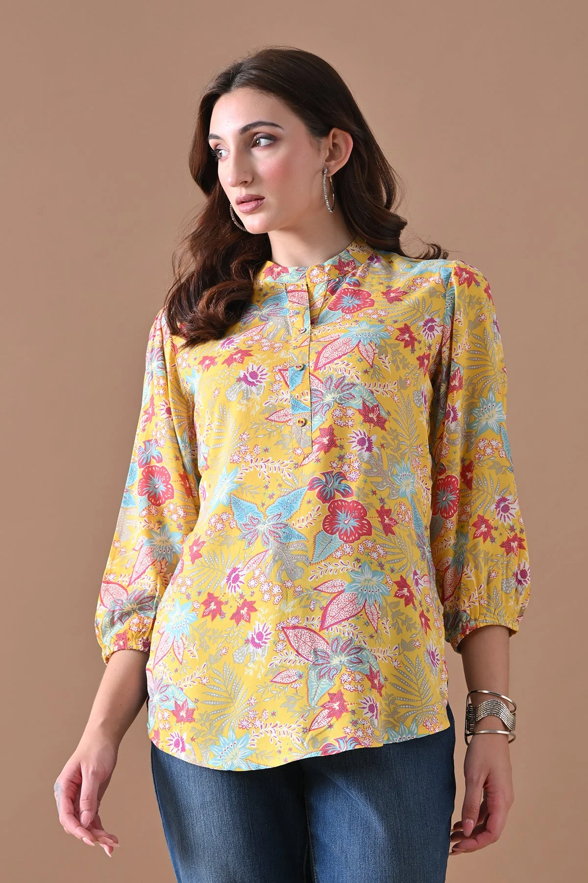 Yellow Printed Top - Image 2