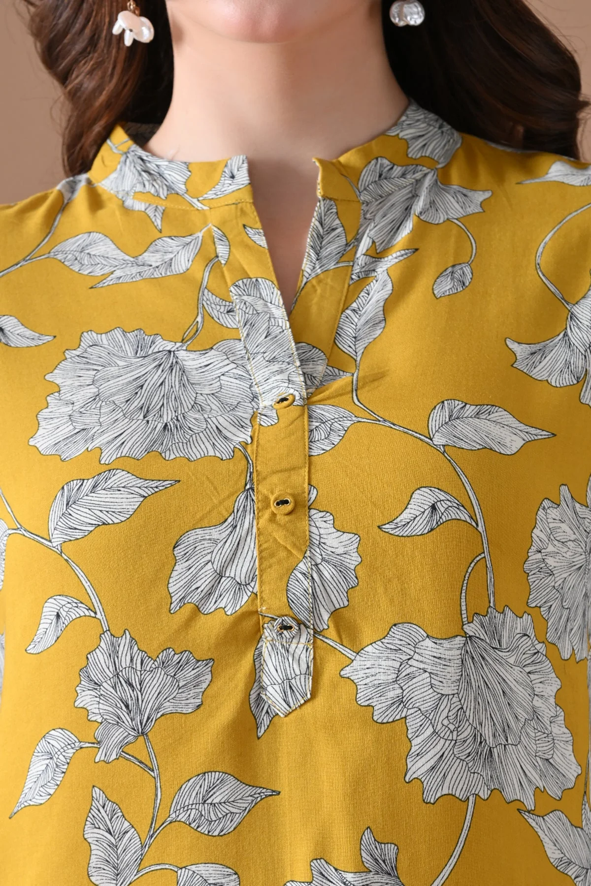 Yellow Printed Top - Image 4