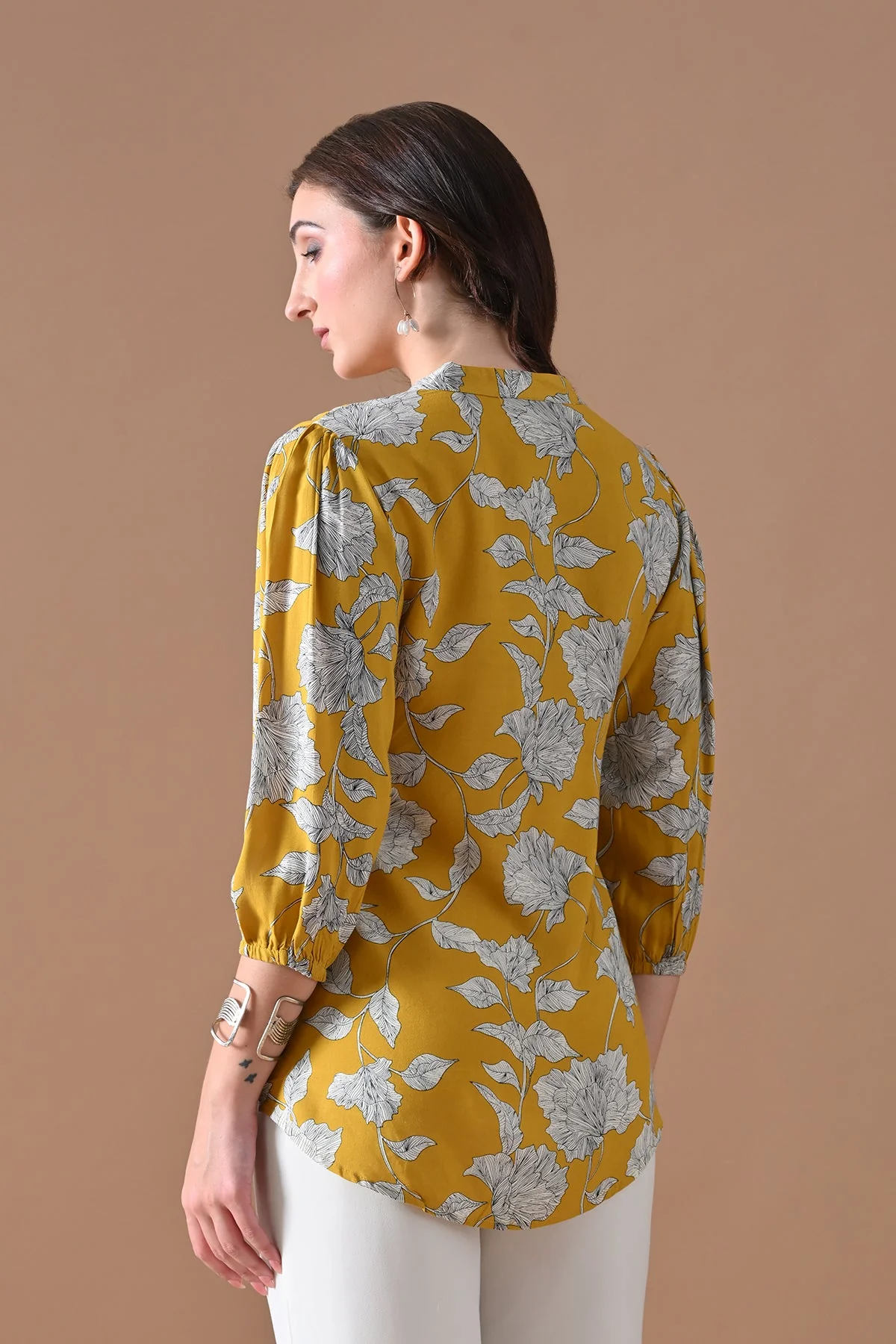 Yellow Printed Top - Image 5