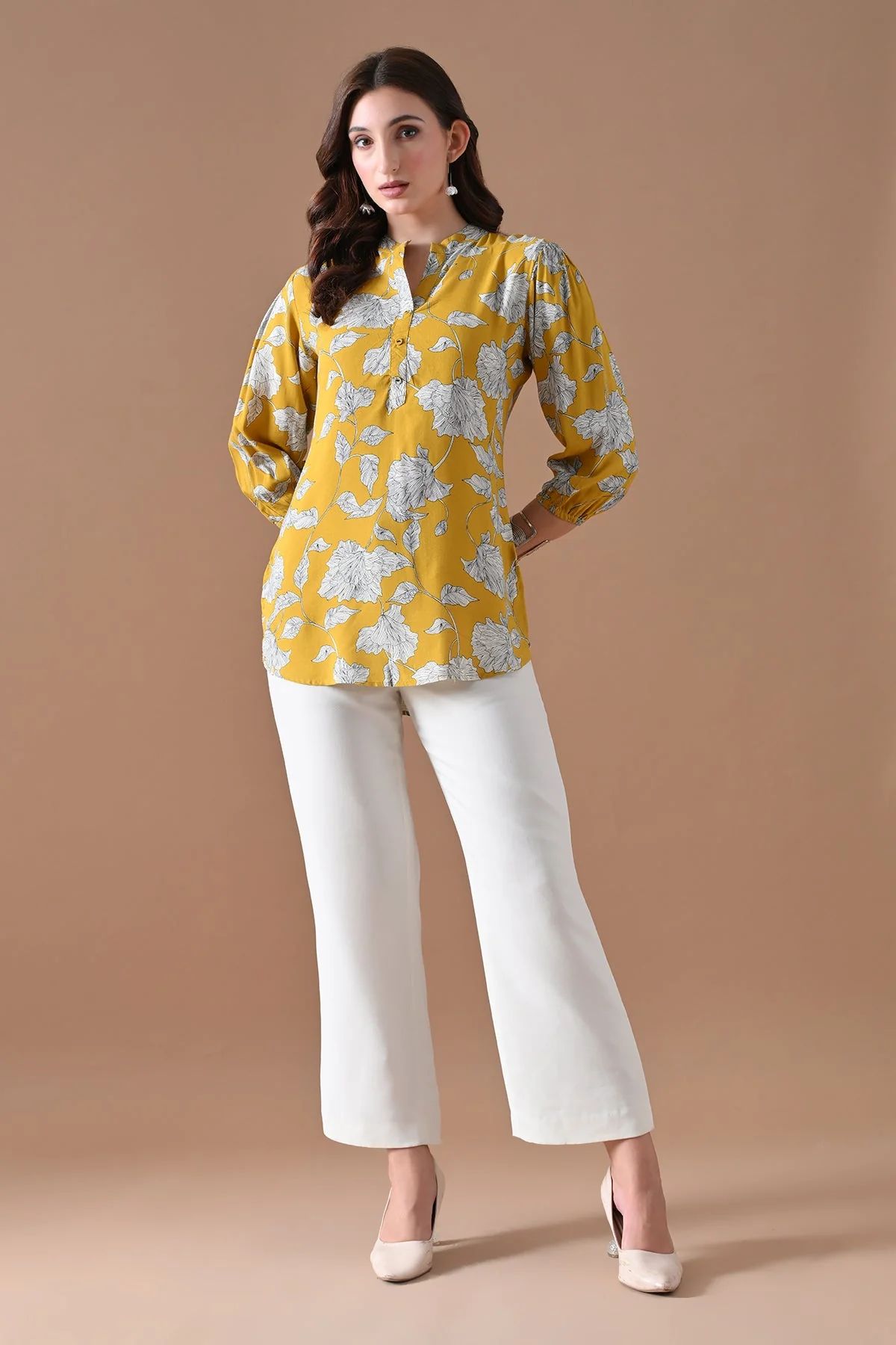Yellow Printed Top - Image 6